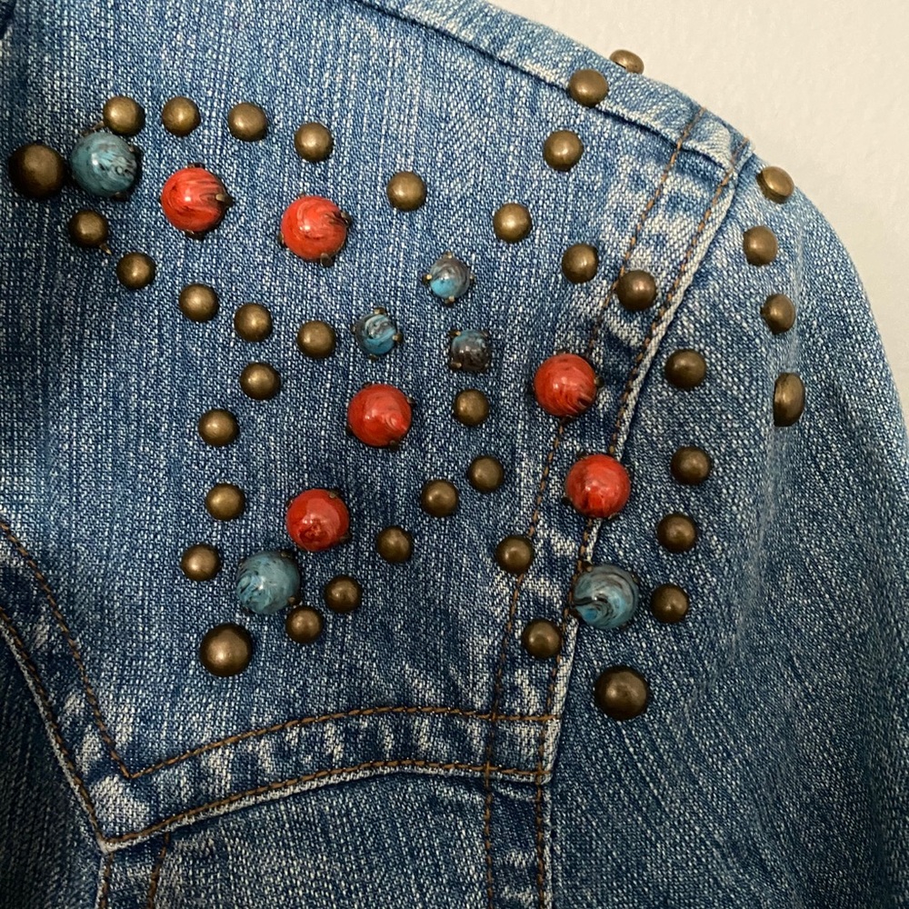 Z Cavaricci Denim Studded Jacket - Picture 5 of 6